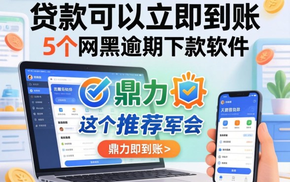 什么贷款可以立即到账的，鼎力推荐5个网黑逾期下款软件