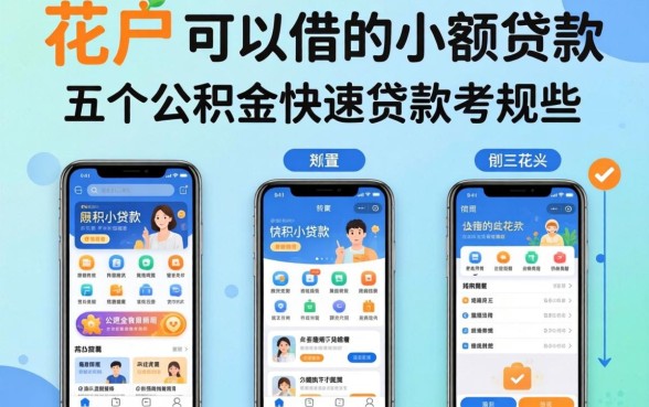 大花户可以借的小额贷款有哪些，规整五个公积金快速贷款软件