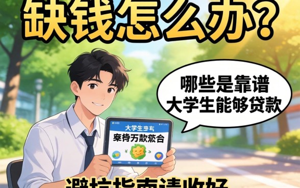 大学生缺钱怎么办？哪些是靠谱的大学生能够贷款的平台？这篇避坑指南请收好