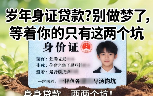 16岁凭身份证贷款?别做梦了,等着你的只有这两个坑