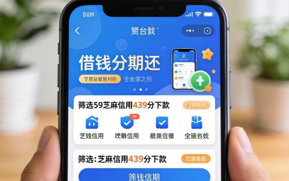 哪个可以借钱分期还的平台，筛选5个芝麻信用439分下款的软件