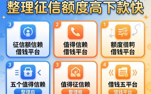 不查征信额度高下款快，整理五个值得信赖的借钱平台