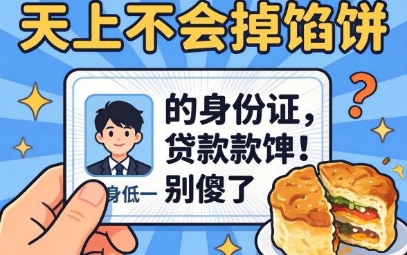 不需要拍身份证的贷款软件？别傻了，天上不会掉馅饼