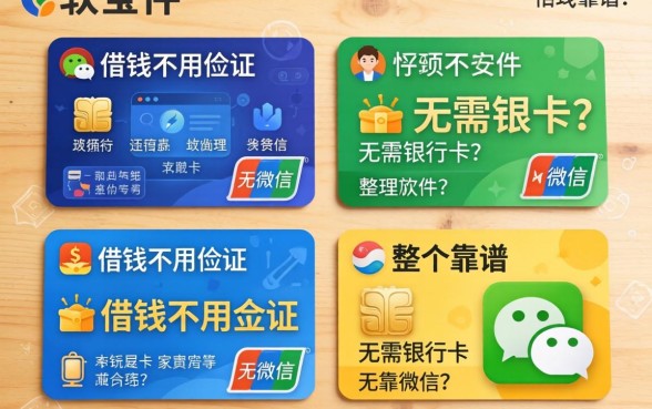 什么软件借钱不用征信不用银行卡不用微信？整理几个靠谱的