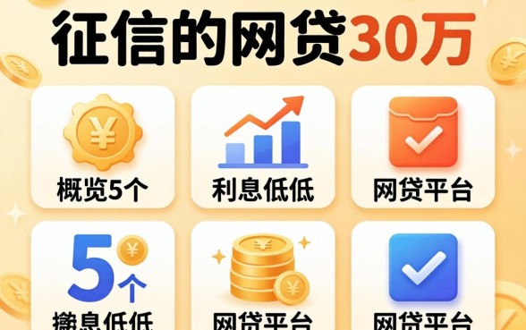 不看征信的网贷30万，概览5个利息低的网贷平台