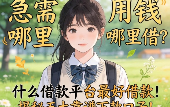 大学生急需用钱哪里借?什么借款平台最好借款?揭秘五大靠谱下款口子