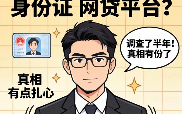 不需要上传身份证的网贷平台？我调查了半年，真相有点扎心