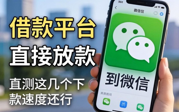 哪个借款平台直接放款到微信?实测这几个下款速度还行