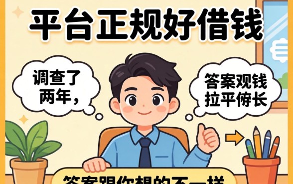 哪些平台正规好借钱？我调查了两年，答案跟你想的不一样