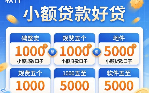 什么软件小额贷款好贷，规整五个1000至5000的小额贷款口子