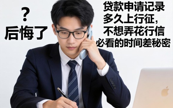 刚点完申请就后悔了?贷款申请记录多久上征信?不想弄花征信必看的时间差秘密