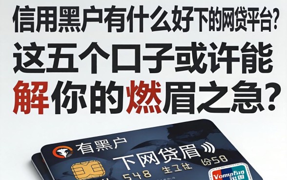 信用黑户有什么好下的网贷平台？这五个口子或许能解你的燃眉之急