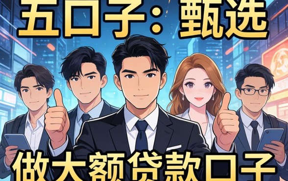 2026借贷口子，甄选五个黑户可以做大额贷款口子