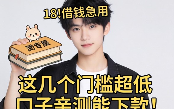 刚满18岁想借钱急用？这几个门槛超低的口子亲测能下款！