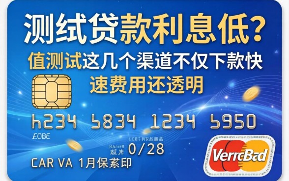 信用卡贷款利息低吗？实测这几个渠道不仅下款快费用还透明