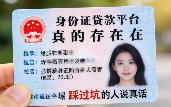 凭身份证贷款的平台真的存在吗？一个踩过坑的人说真话