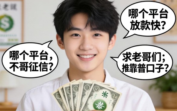 刚满18岁急用钱，哪个平台放款快不看征信？求老哥们推荐靠谱口子！