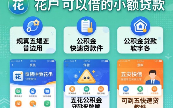 大花户可以借的小额贷款有哪些，规整五个公积金快速贷款软件