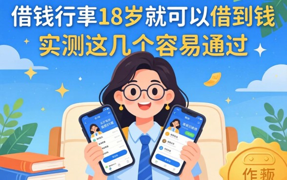 哪些借钱软件18岁就可以借到钱？实测这几个容易通过