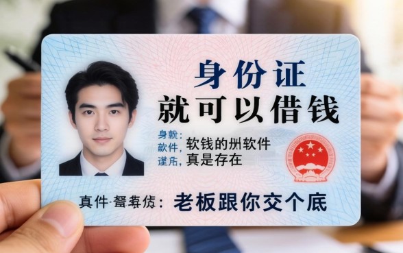 凭身份证就可以借钱的软件真的存在吗？老板跟你交个底