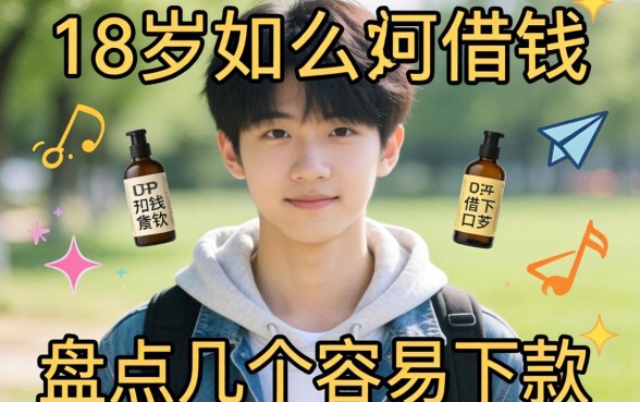 刚18岁怎么借钱最合适？盘点几个容易下款的口子
