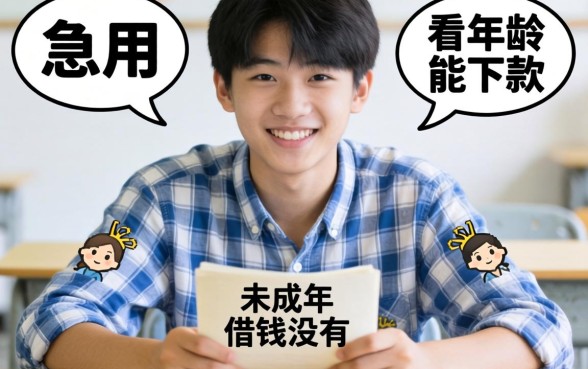 17岁未成年想借钱急用，有没有不看年龄能下款的口子？