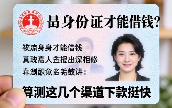 哪里只要身份证就能借钱?实测这几个渠道下款挺快