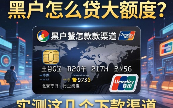 信用黑户怎么贷大额度的？实测这几个下款渠道