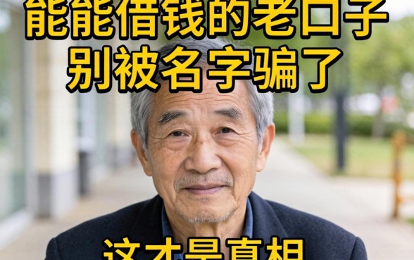 2026年能借钱的老口子：别被名字骗了，这才是真相
