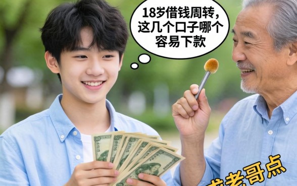 刚满18岁想借点钱周转，这几个口子哪个容易下款？求老哥指点！