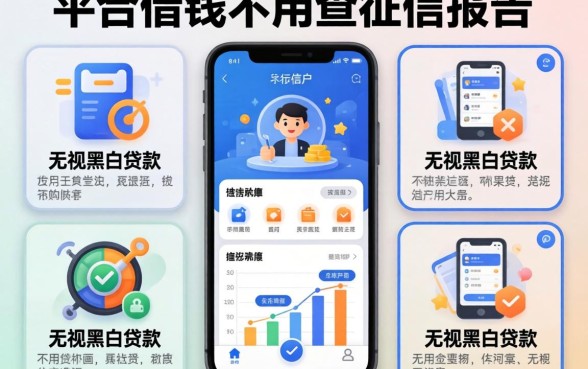 哪个平台借钱不用查征信报告的,细致阐述五个无视黑白户的贷款app