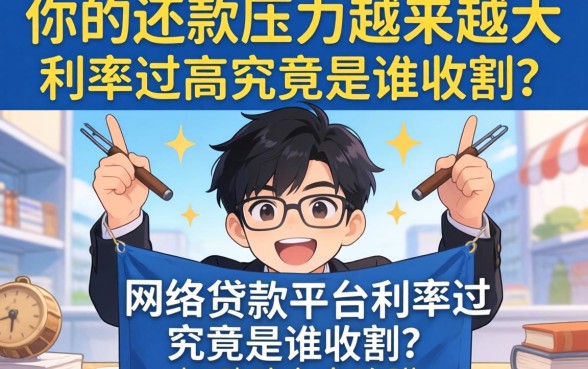 为何你的还款压力越来越大？网络贷款平台利率过高究竟是谁在收割？如何避开高息陷阱？