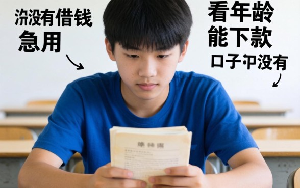 17岁未成年想借钱急用，有没有不看年龄能下款的口子？