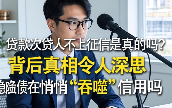 公积金贷款次贷人不上征信是真的吗?背后真相令人深思,你的隐形负债正在悄悄“吞噬”信用吗?
