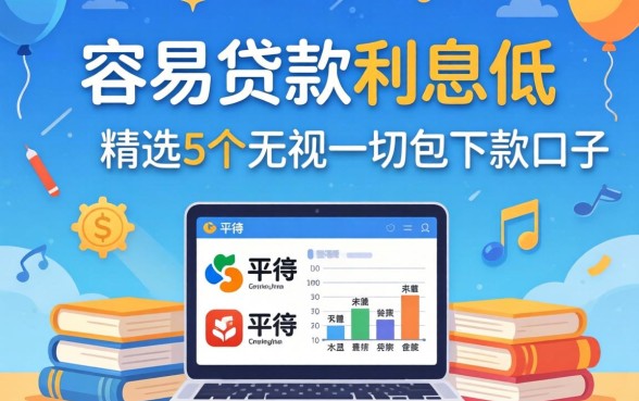 哪个平台容易贷款利息低，精选5个无视一切包下款口子