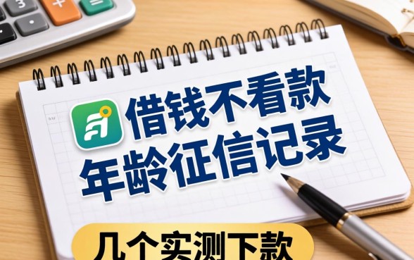 什么软件借钱不看年龄征信记录？整理了几个实测下款的