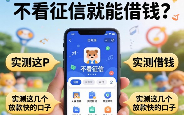哪个平台不看征信就能借钱?实测这几个放款快的口子