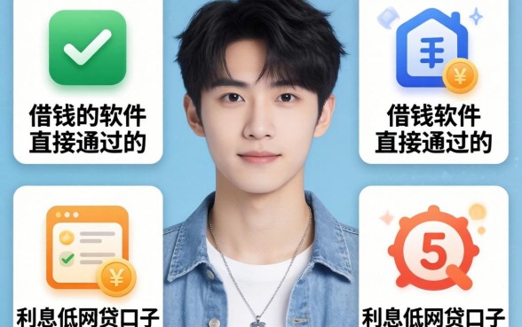22岁借钱的软件直接通过的，陈列5个利息低的网贷口子