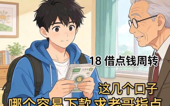 刚满18岁想借点钱周转，这几个口子哪个容易下款？求老哥指点！