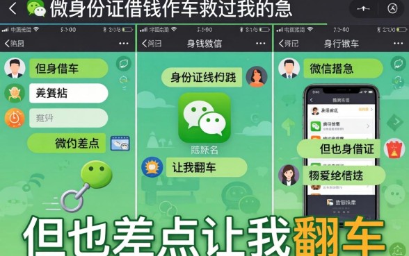 只凭微信和身份证借钱软件救过我的急，但也差点让我翻车