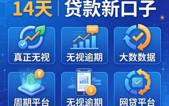 周期14天的贷款新口子，归纳五个真正无视逾期大数据的网贷平台