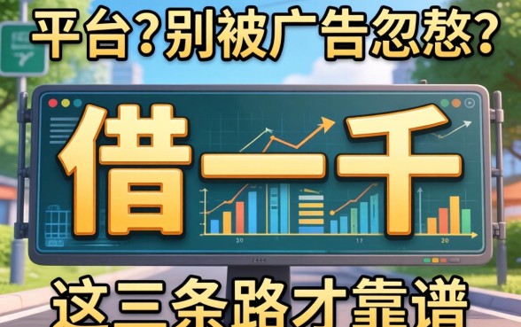 什么平台能借一千？别被广告忽悠，这三条路才靠谱