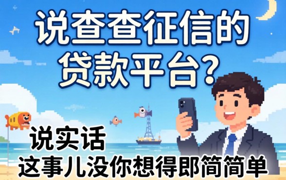 不查征信的贷款平台?说实话,这事儿没你想得那么简单