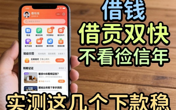 什么平台好借钱又快又不看征信2026年，实测这几个下款稳