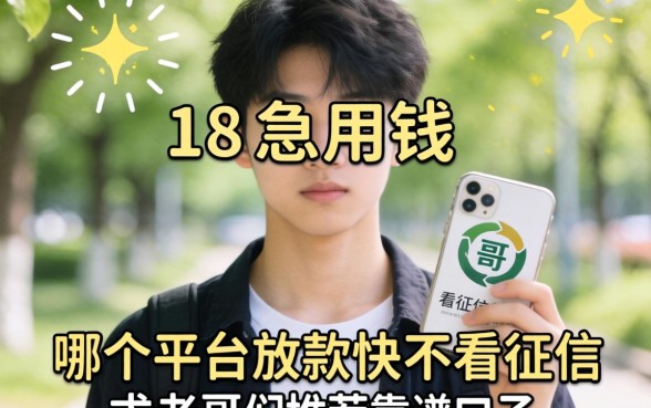 刚满18岁急用钱，哪个平台放款快不看征信？求老哥们推荐靠谱口子！