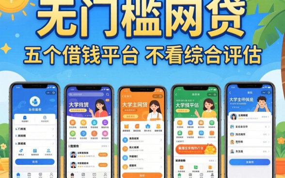 大学生无门槛网贷，倾情分享五个借钱平台不看综合评估的软件