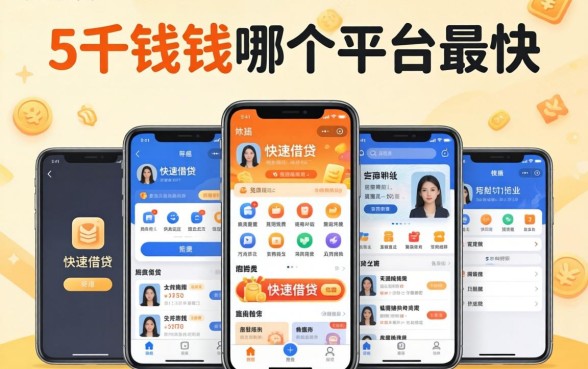 借5千块钱哪个平台最快，梳理五个手机和身份证快速借钱app