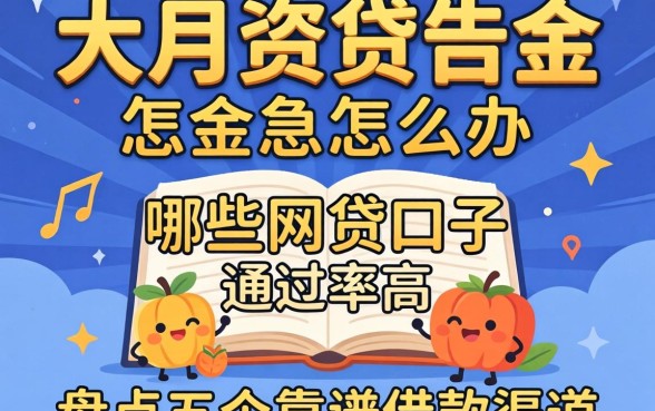 十月资金告急怎么办？哪些网贷口子通过率高？盘点五个靠谱借款渠道