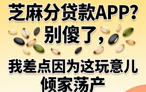 只看芝麻分贷款app？别傻了，我差点因为这玩意儿倾家荡产