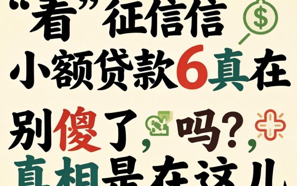 不看征信小额贷款6真存在吗？别傻了，真相在这儿
